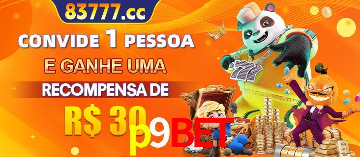 Banner institucional da p9bet sobre parceria de marcas e criação de uma marca de excelência, apresentando os mascotes de jogos populares como o Fortune Tiger.