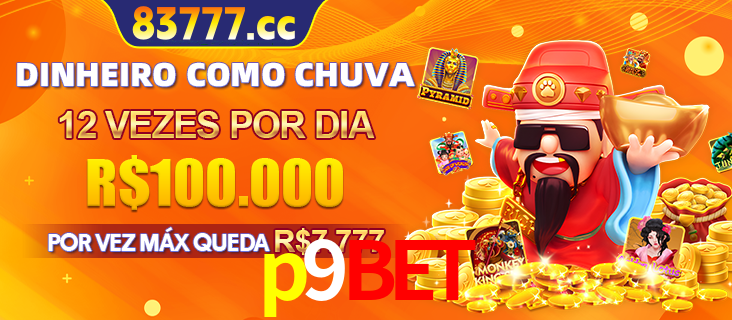 Banner do programa de recompensas Recomende para amigos do p9bet, detalhando os bônus por convidar amigos, com prêmios que chegam a R$288.888.
